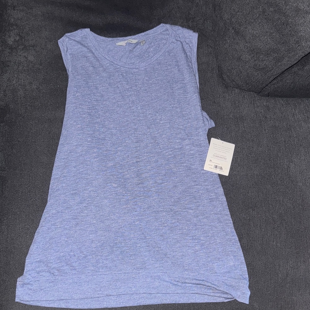 Athleta Heather Blue Muscle Tee